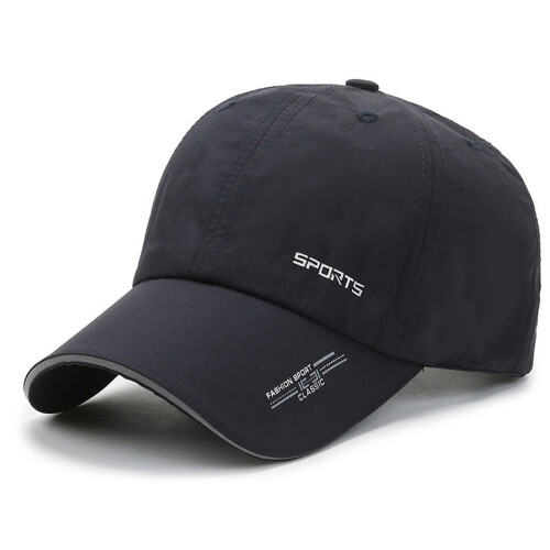 (Navy Blue) Men\'s UV Sun Cap with Reflective Stripes