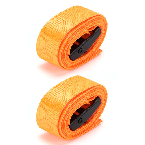 2 Stück orange Spanngurte 25 mm x 1,0 m Schwerlast 1
