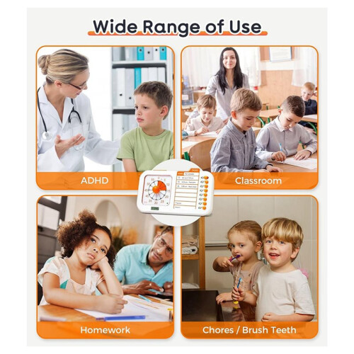3X 3-in-1 Visual ADHD Timer for Kids & Adults with Planning Board, Task Timer, Chore Chart & Visual Schedule Planne 2