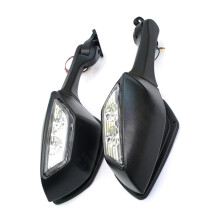 4x Rearview Rear View Side Mirrors with LED Turn Signal Light for ZX-10R ZX10R ZX 10R 2011 - 2014