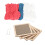 4Pcs Cross Stitch Kit Floral Pattern Embroidery Set, Rose Red 1