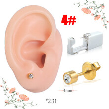 (4) Safe Self-Piercing Kit w/ Stud - Easy Use