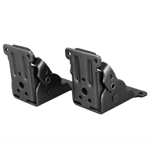 4Pack Folding Brackets, Lock Extension Support Bracket Foldable Self Lock Hinges with Screws for Table Bed Leg Feet 2