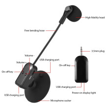 2X 2.4G Wireless Instrument Microphone Receiver with Detachable Suction Cup for Violin Cello Accordion Speakers