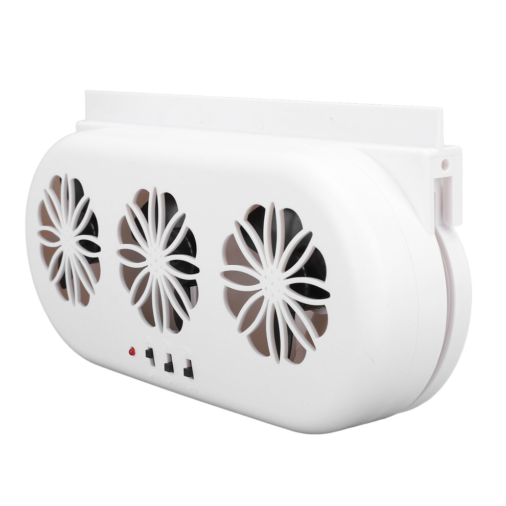 Solar Car Exhaust Fan 5000Rpm Abs 230X52x113mm Ventilation White 4611391081859