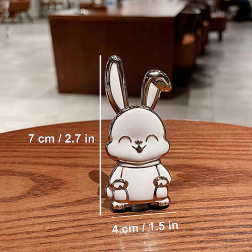 (Gray) Foldable Rabbit Mobile Phone Holder Desk 3d Phone Holder Foldable Phone Stand(Multiple Available) 1