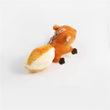 3X A Cute Squirrel Plush Toy Doll Pendant Decoration Keychain Keyring Backpack Oversized Tail Squirrel