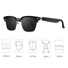 2X E13 Glasses Wireless 5.0 Glasses with Headphones Hands-Free Calling Music Photograph,Black B