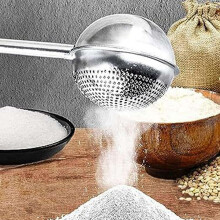 2X Sugar Shaker Duster - Stainless Steel Sugar Shaker Stainless Steel Handle Dusting Wand