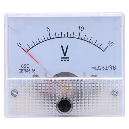 4X Zeigertyp  Voltmeter, 85C1  0-15V Mechanisches Analogspannungs Panel Messgerät 1