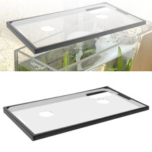 Tank Cover Tank Lid with Frame Anti Jumping Simple Installation Sturdy Acrylic Aquarium Top Cover with Feeding Holes L