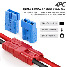 6 Stück 6-12 AWG 50 A Batterie Anschluss Kabel Schnell Kupplung Trennung Satz für Anderson Anschluss für Winden Anhänger