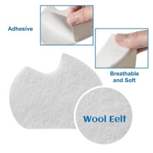 24 Pcs Foot Pads for Dancer Sesamoiditis Pads for of Right Feet Pain Forefoot Cushion White