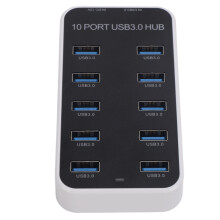 10 Ports USB 3.0 Hub Expander Dock, 5Gbps Transfer, DC12V-24V