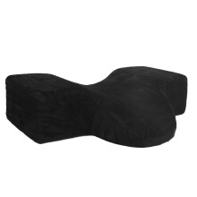 U Shaped Lash Bed Pillow with Side Pocket Memory Foam Velvet Cover 50cm