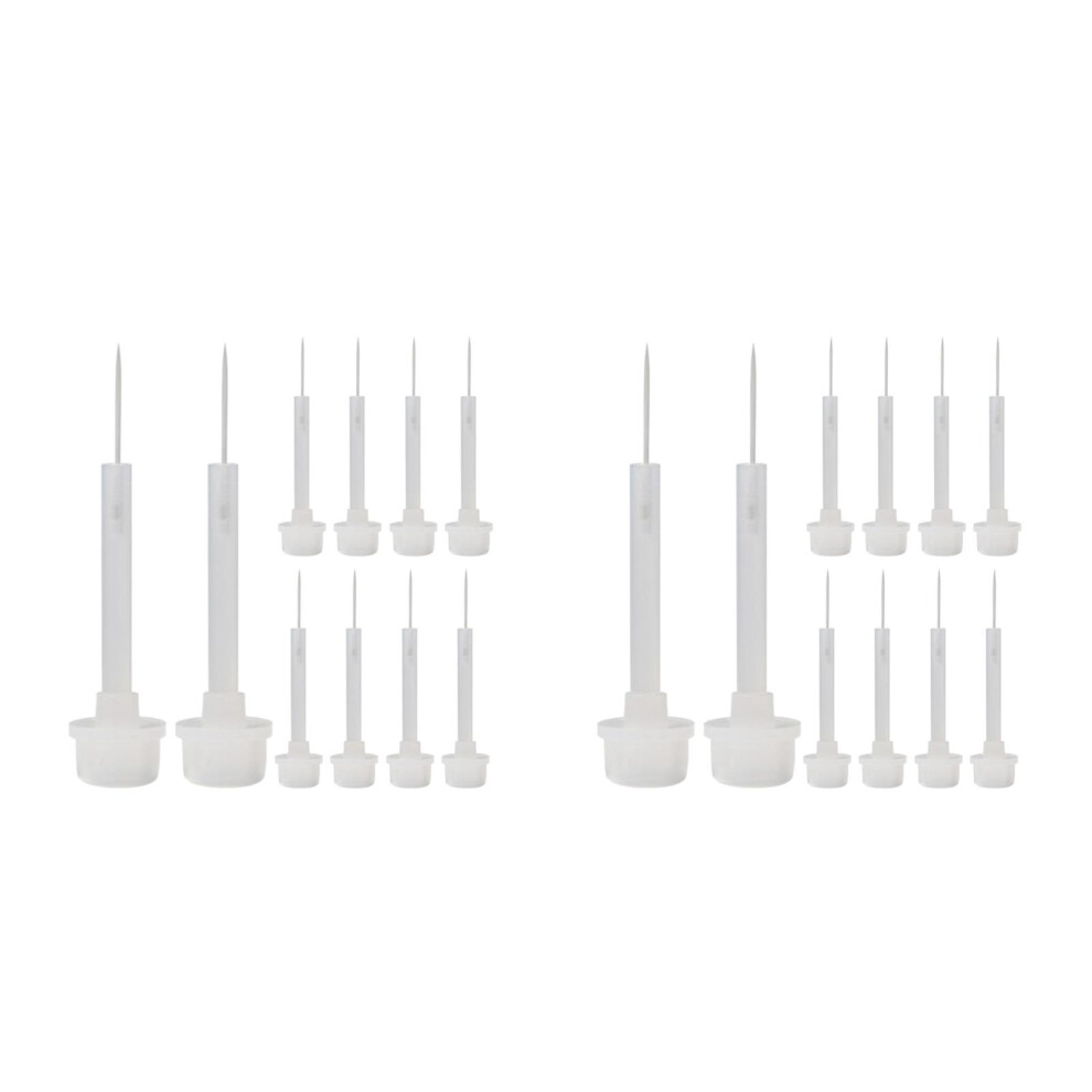 Ohphcall White 100Pcs Nail Art Precision Brushes Soft Bristles Multipurpose