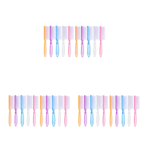 30Pcs Small Handheld Nail Dust Brushes Plastic for Clean Nail Care
