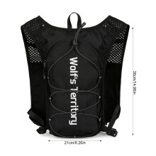 (Black) Lightweight Running Vest w/ Water Bag