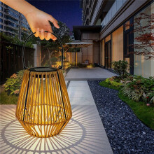 Zonne-Rotan Tuinverlichting Buiten Camping Thuis Binnenplaats Tuin Paviljoen Restaurant Led-Tuinverlichting