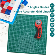 Rotating Cutting Mat, Self Healing Cutting Mat for Quilting,Sewing Supplies Mat with 360 Degree Rotating Anti-Slip Base