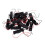 40 Pcs Black 2-Wired 1x AA Battery Case Box Holder 2