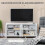 Homcom Mueble de TV Blanco 130 x 35 x 60 cm 4