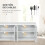 Homcom Mueble de TV Blanco 130 x 35 x 60 cm 6