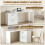 Homcom Escritorio Reversible Blanco 163 x 39 x 75 cm 4