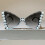 Lunettes de soleil papillon à monture de perles élégantes avec-3 5
