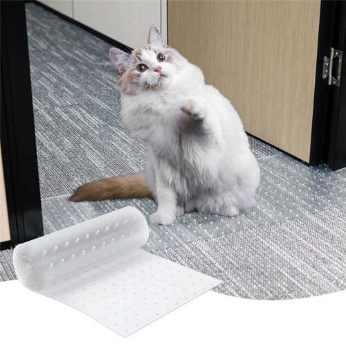 Carpet Protector for Pets,Cat Carpet Protector ,Under Door Mat Cat Carpet Scratch Stopper,Cat Scratch Guard Carpet 8.2ft 1
