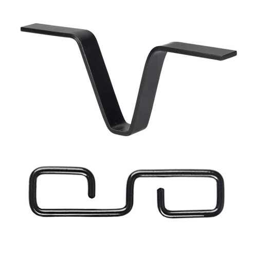 3X Rain Chain Gutter Adapter, Black V-Shaped Rain Chain Adapter with S-Shaped Hook, Rain Chain Hook 1