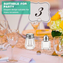 Salt & Pepper Shakers Clear Seasonings Shakers Tiny Spice Shakers Transparent Seasoning Shakers Silver