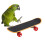 1Pc Bird Skateboard Perch Stand for Parrots Fun Training & Interactive Toy 1