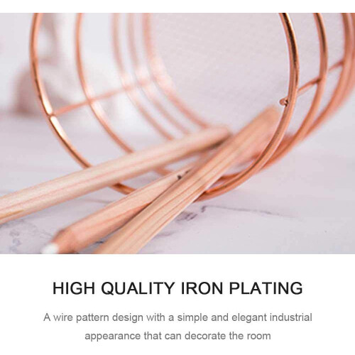 Αξεσουάρ Γραφείου Rose Gold, Εξαγωνικές Μολυβοθήκες με Γυάλινες Άκρες, Εξοικονομούν 2