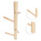 Wood Wall-Mounted Tree-Shaped Coat & Towel Rack, 4 Hooks 9