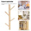 Wood Wall-Mounted Tree-Shaped Coat & Towel Rack, 4 Hooks 4