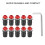 10pcs Universal M5 Windscreen Bolts for Bikes 17