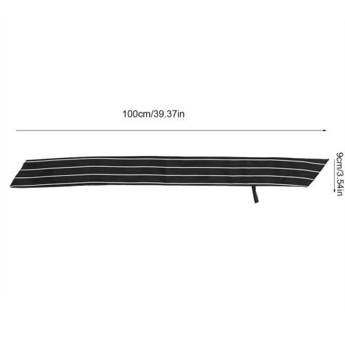 Service Schal Kragen 100x9cm Schwarz Weiß 1