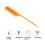 Rat Tail Comb Professional Salon Styling Teasing Comb for Men Durable Plastic 8
