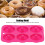 Moule à donuts en silicone, rose rouge, 6 cavités 9