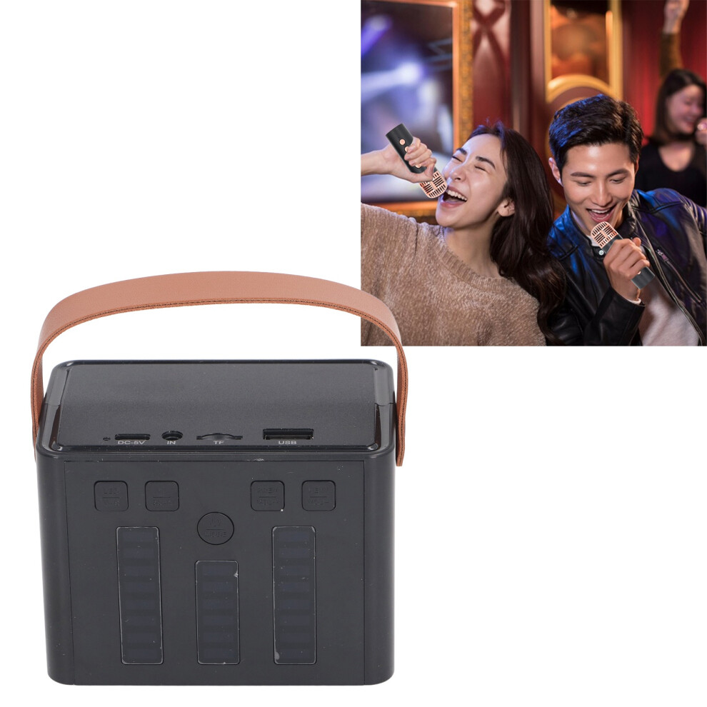 Portable Bluetooth Karaoke Speaker Set With Dual Mics, 1800Mah, Black 8781391086560