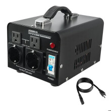Transformador de Tensão Bidirecional-Duoku-220 V a 110 V e 110 V a 220 V-Capacidade de 1500 VA-com Tomadas