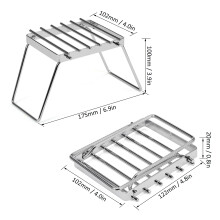 Multifunktionaler faltbarer Campinggrillständer aus Edelstahl, 180 g