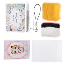 Filzmaterialien Wolle Set für Tierplüschpuppen DIY Handwerk Kleiner Tiger 123#