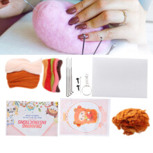 Needle Felting Kit Wool Sheep Doll Plush DIY Craft for Beginners 208# Light Brown