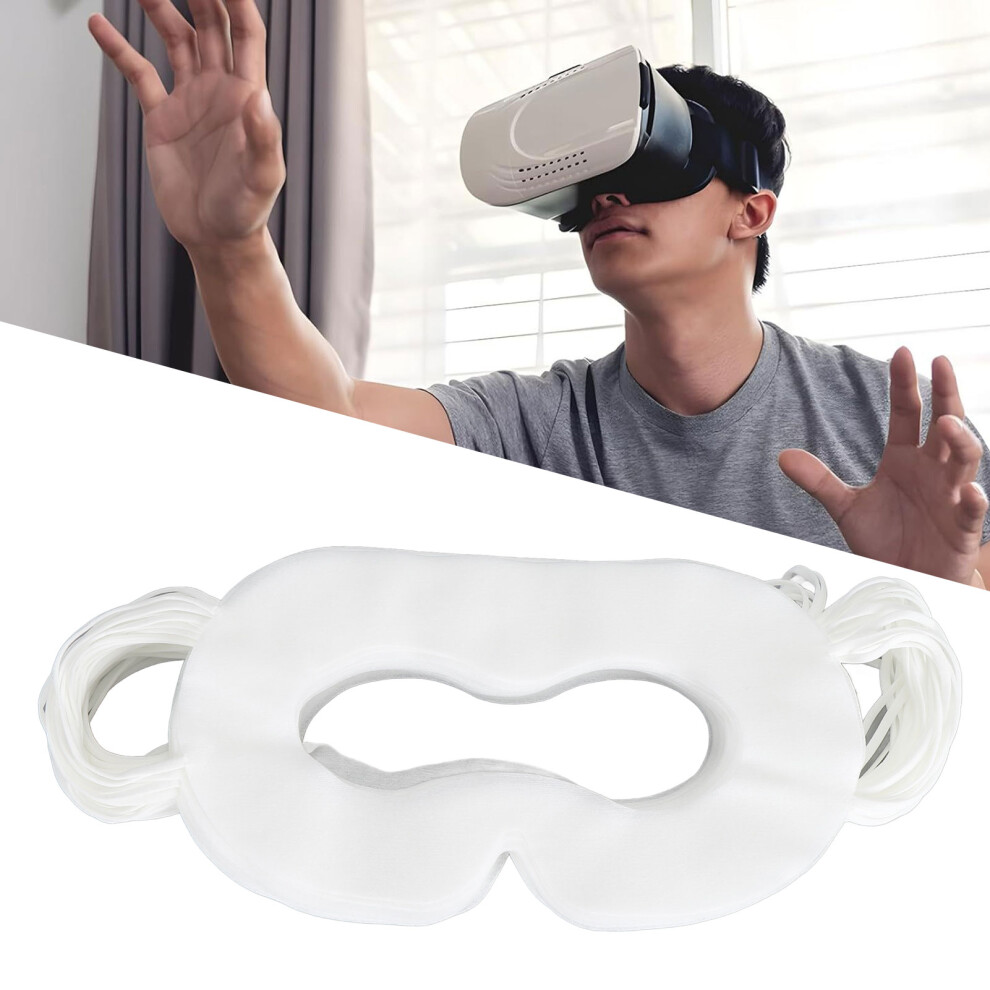 50Pcs Breathable Vr Sweat Covers With Lanyard, Disposable & Hygiene White 4911391090050