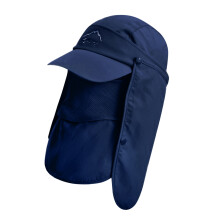 Unisex Sonnenvisorhut mit abnehmbarer Gesichtsbedeckung, Nackenabdeckung,atmungsaktives Polyester