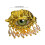 (Gold) Bague Halloween Perle Pompon Fête 3