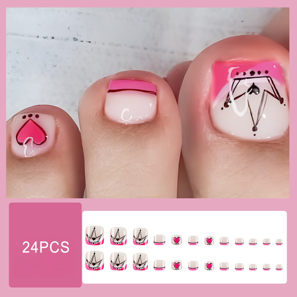 Reach-Tools Pink French False Nails - Comfortable Diy Manicure
