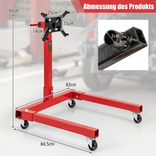 Engine stand 680 kg engine lifter 360 rotatable with 4 adjustable arms engine holder for garages 2